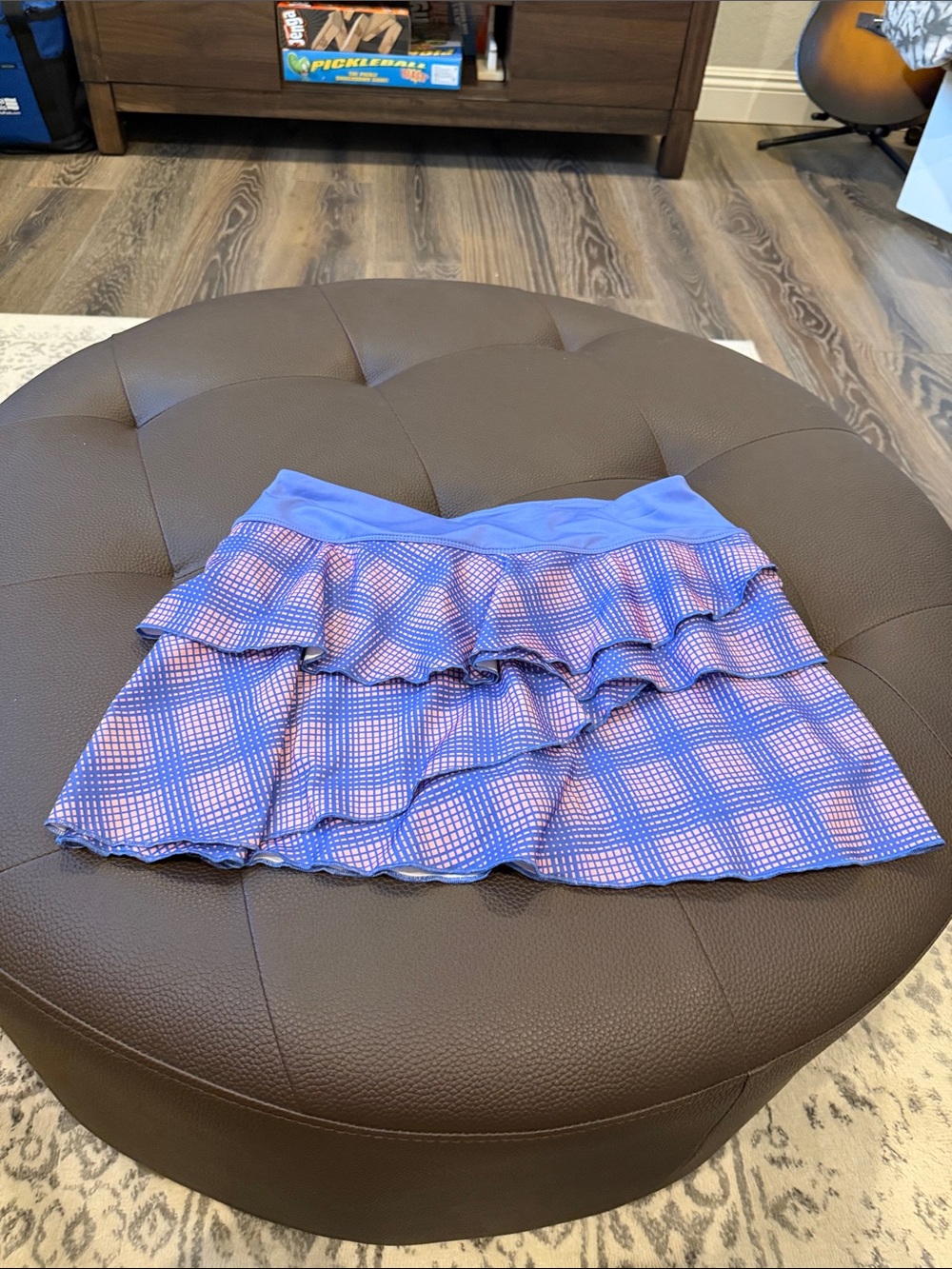 Fila Purple Plaid Ruffle Skort